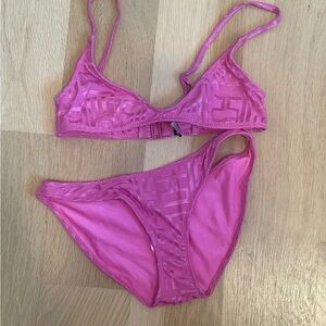 Triangl Pink Geometric Bikini Top and Bottom - NEVER WORN